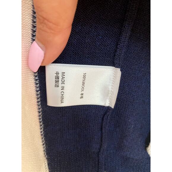 Anthropologie Paper London Dolly Striped Cardigan Sz Small Color Blocked Preppy - Picture 6 of 8